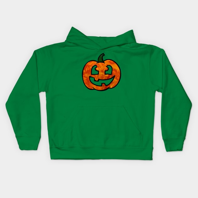 Halloween Pumpkin Kids Hoodie by ElviraDraat